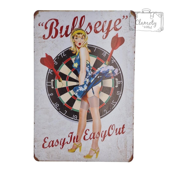Tabliczka Ozdobna Blacha Vintage Retro Bullseye 0798